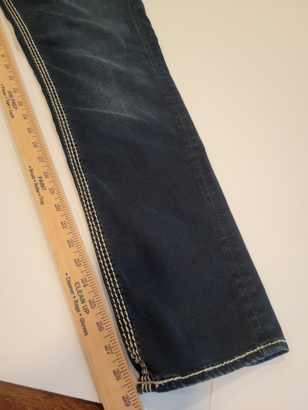 Rock Revival Vivian Easy Skinny 32 Straight Leg Fleur-de-lis Pocket Y2K Style - Picture 15 of 15